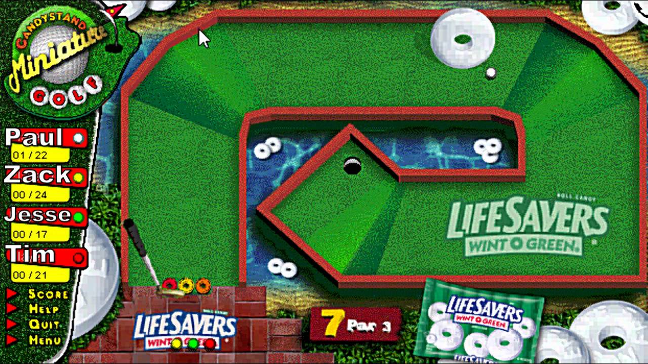 Candystand mini golf game